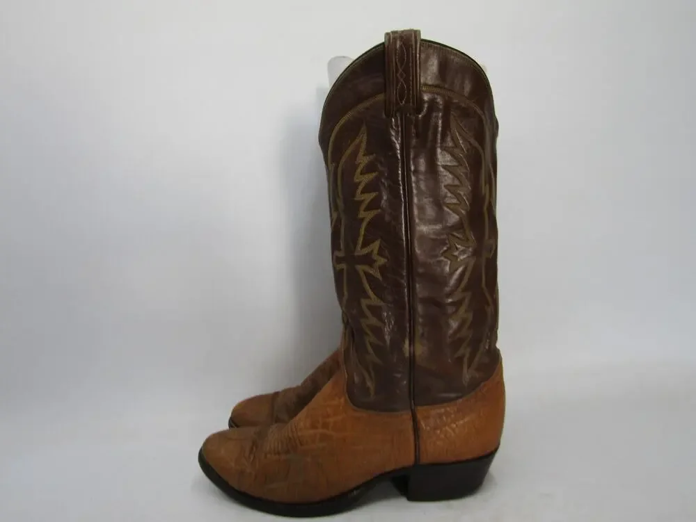 TONY LAMA Mens Size 8.5 D Brown Leather Cowboy Western Boots